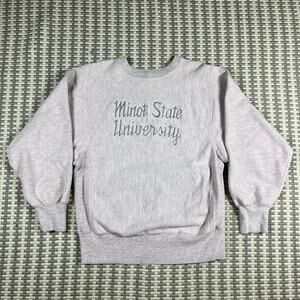 Vintage Champion Reverse Weave Minot University Crewneck Sweatshirt Size M
